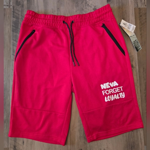 Southpole L Red Sweat Shorts Zipper Front Pockets - Picture 1 of 8